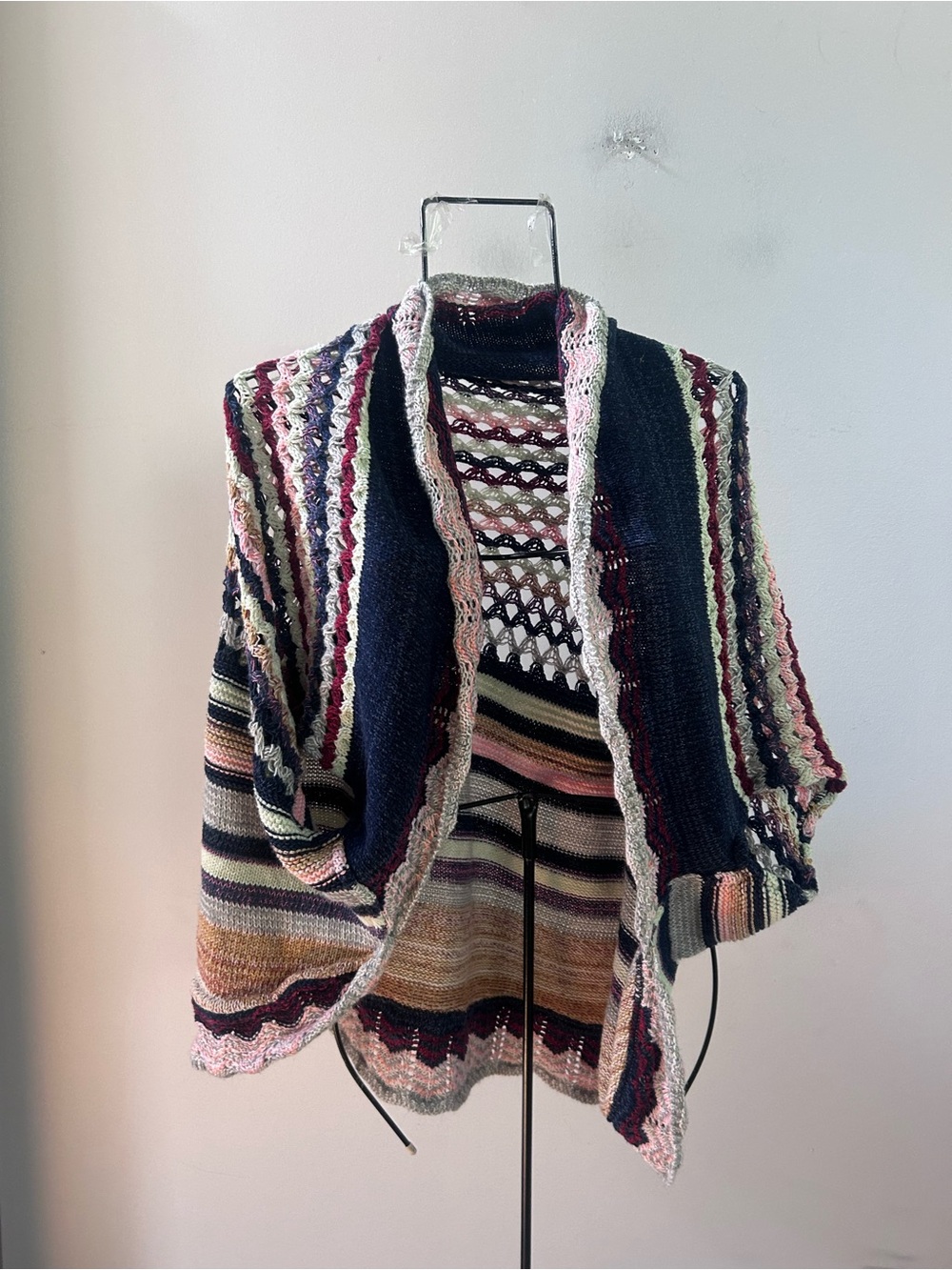 Anthropologie moth crochet short sleeve cardigan small